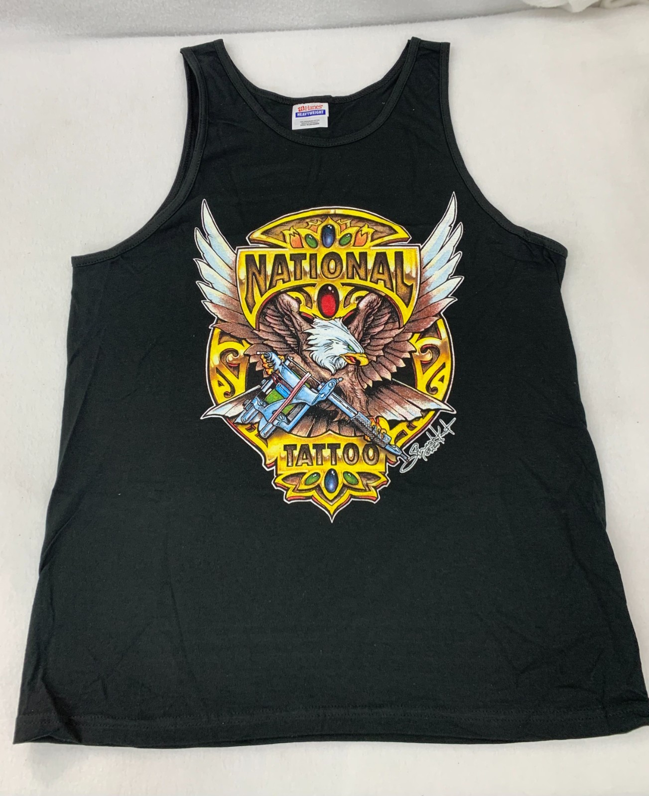 National Tattoo Black Tank Top