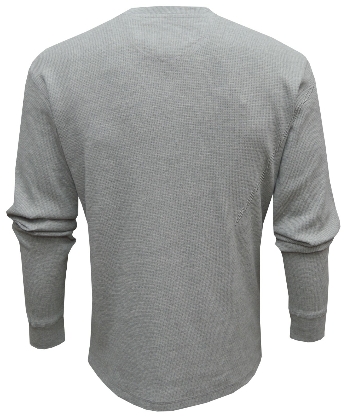 Mens Henley Jumper Top Plain Grandad Neck Waffle Knit T-shirt M-3XL by Beebizco
