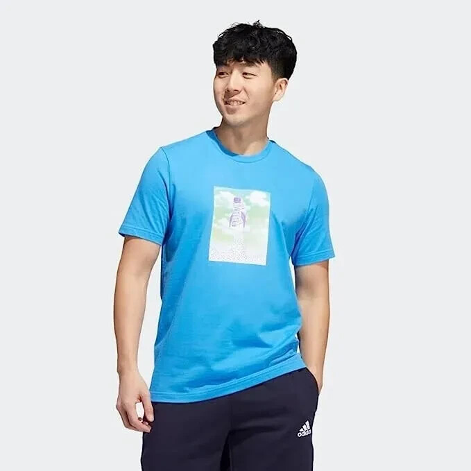 Adidas T-Shirt Men’s LT Pulse Blue Boost Rocket Short Sleeve New