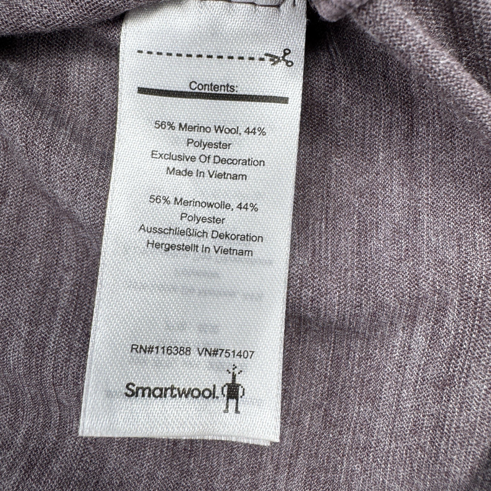 Smartwool Graphic Men’s T-shirt Small Short Sleeve Pastel Purple