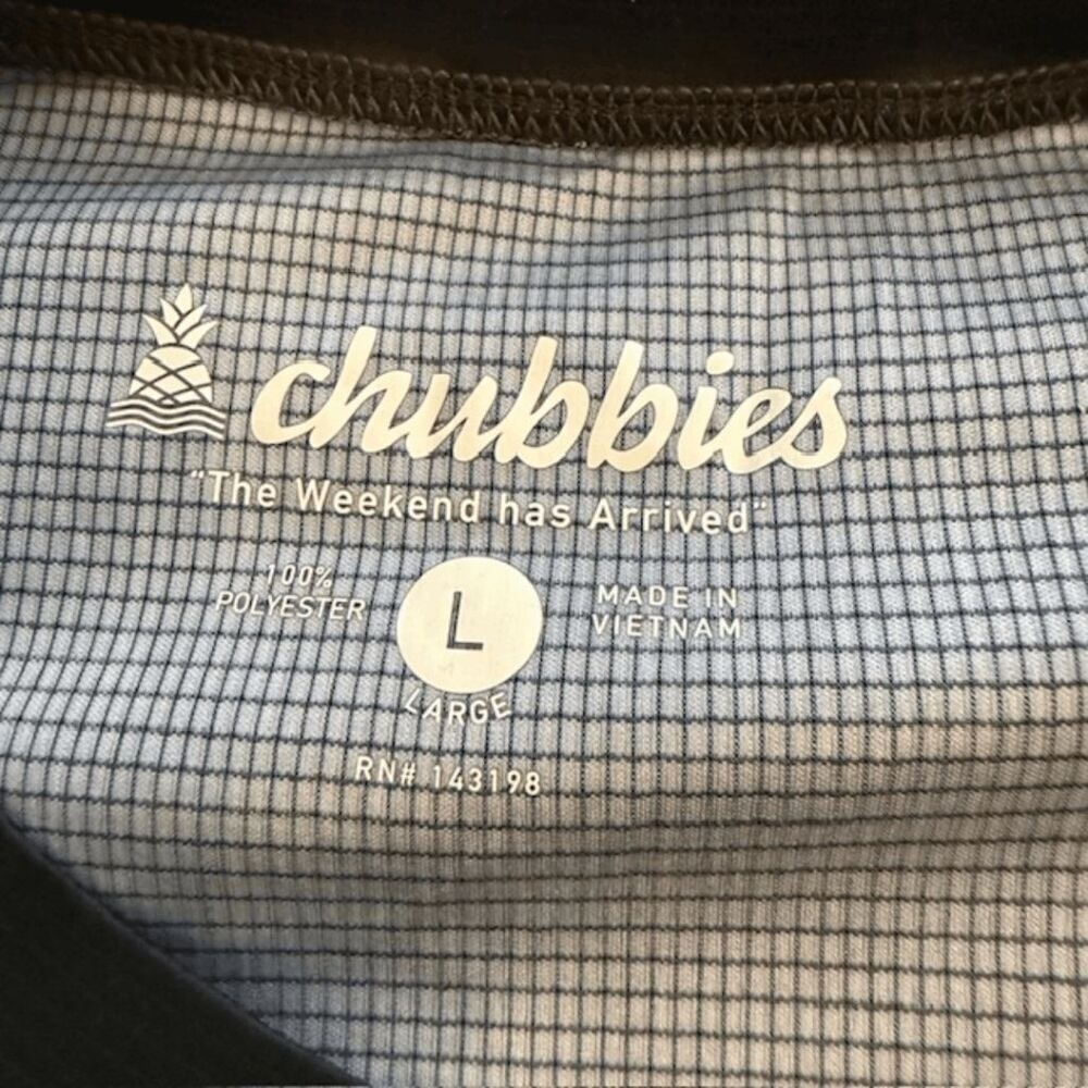 Chubbies Men’s Geometric The Weekend Has Arrived T Shirt Black Size Large