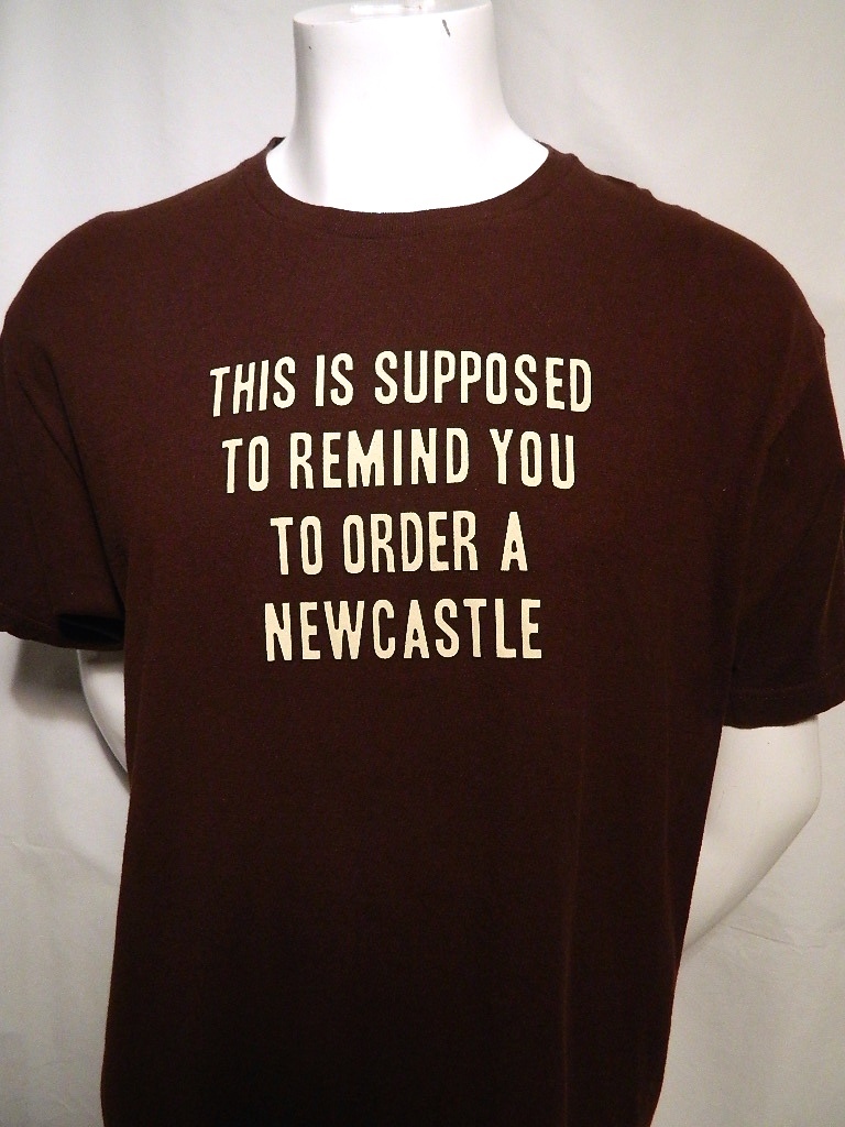Newcastle Brown Ale Beer United Kingdom England Pub No Bollocks Bar T Shirt XL