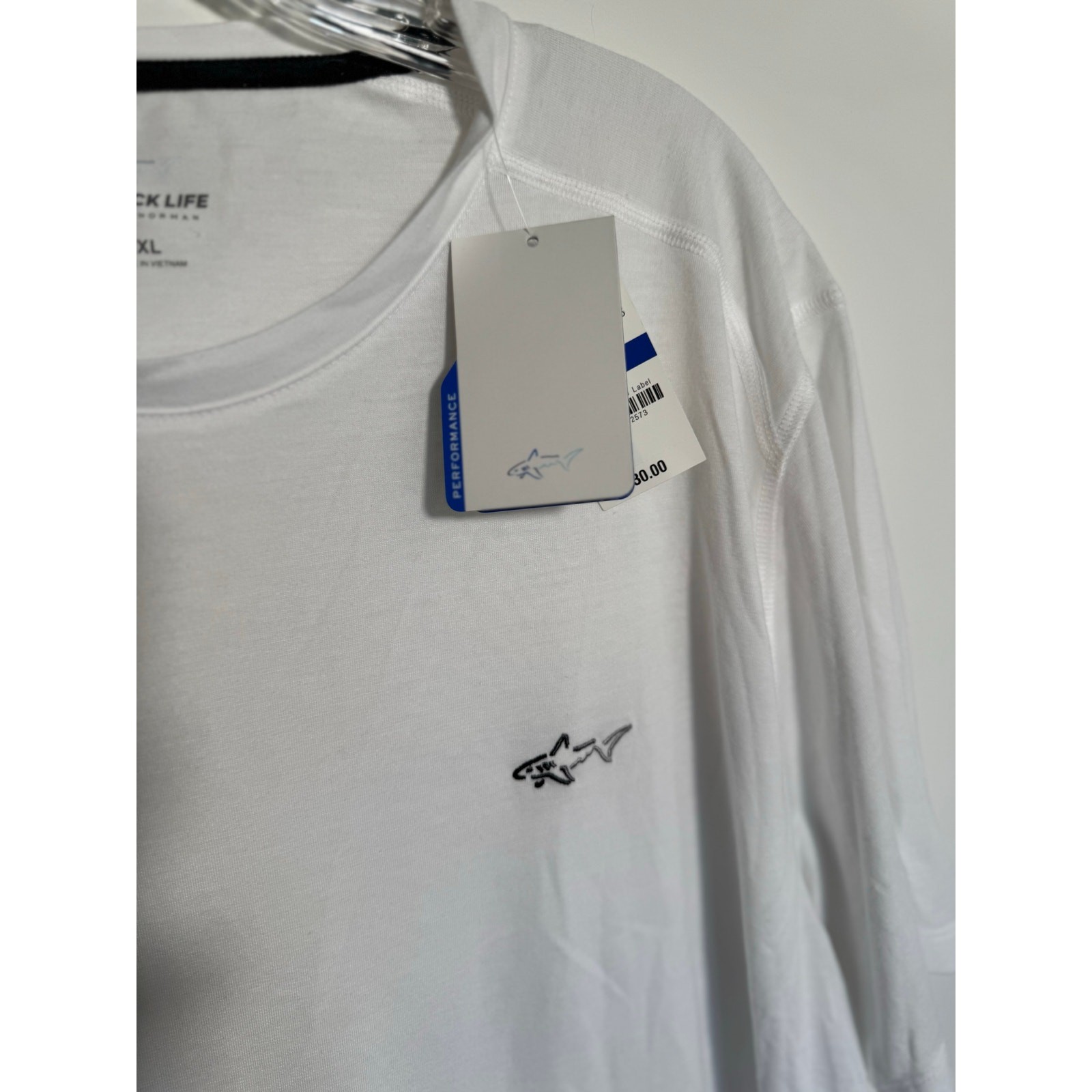 Greg Norman Attack Life Mens Performance Soft Touch T Shirt White Size XL NEW