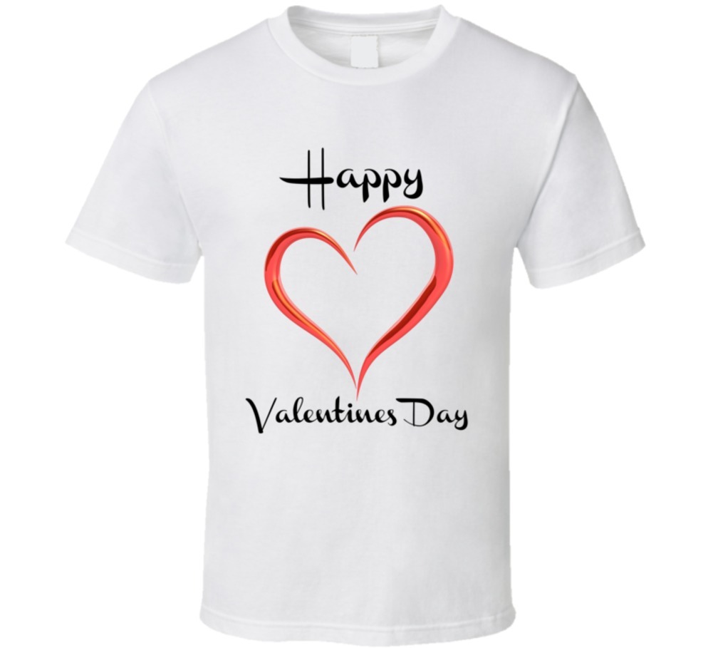 Happy Valentines Day T-Shirt Heart Glam Unisex Fashion Novelty Holiday TShirt