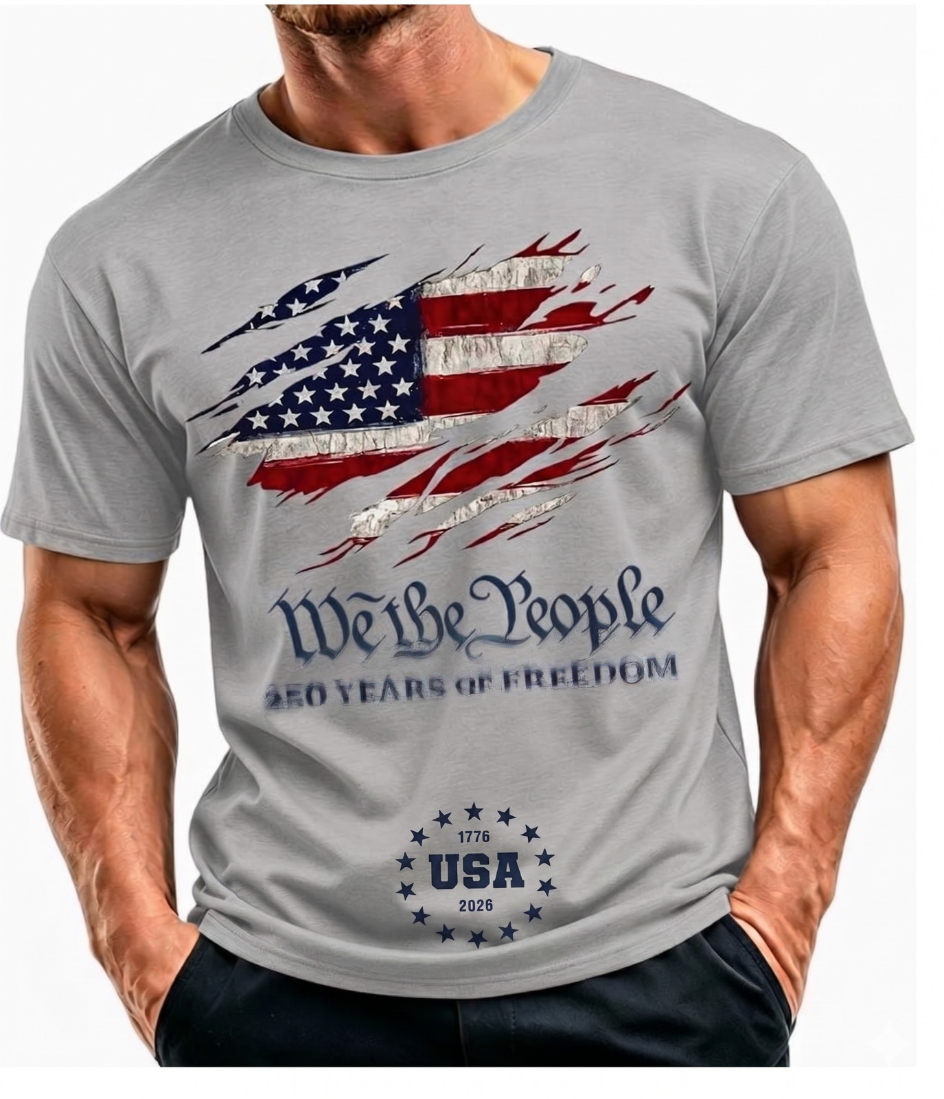 USA 250 Years of Freedom T-Shirt – We The People Graphic Tee