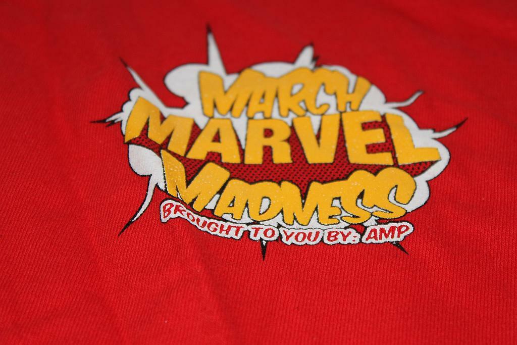 March Marvel Madness Mens Tshirt Medium Comics Iron Man Captain America Hulk