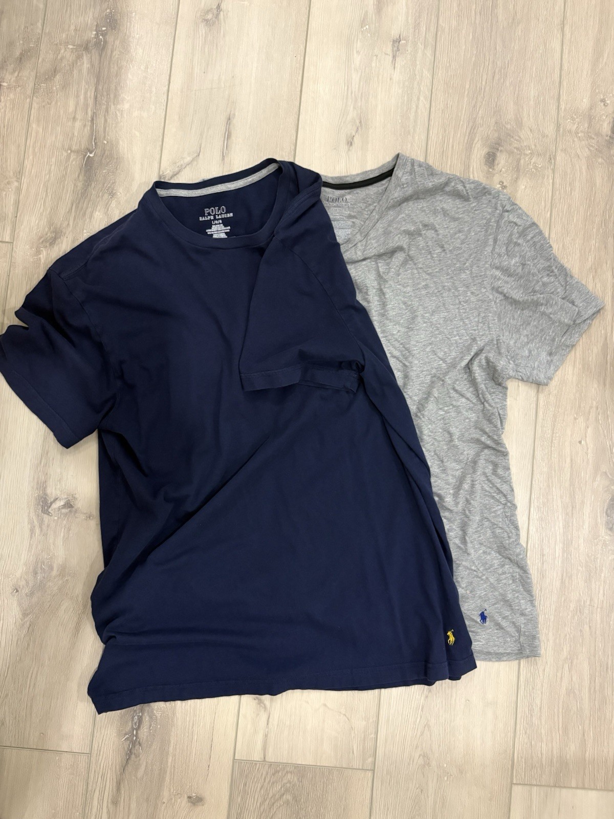 Polo Ralph Lauren Men’s Relaxed Fit Logo Crew Neck Cotton Jersey Tee Lot 2 L