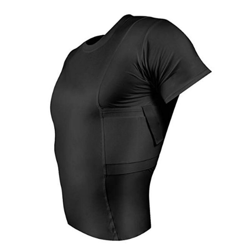☆ Men Women Tactical Combat Pullover Tops T Shirt Blouse Tee With Hidden Holster