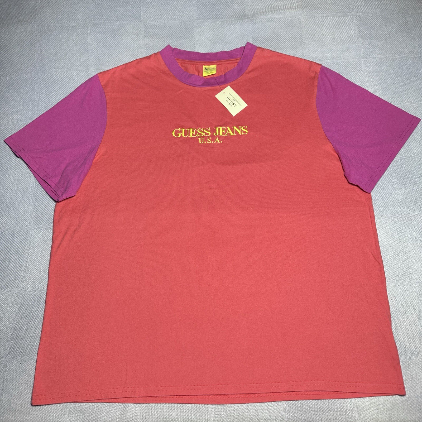 NEW GUESS Jeans USA Sean Wotherspoon Farmers Market Colorblock T-Shirt 2XL NWT