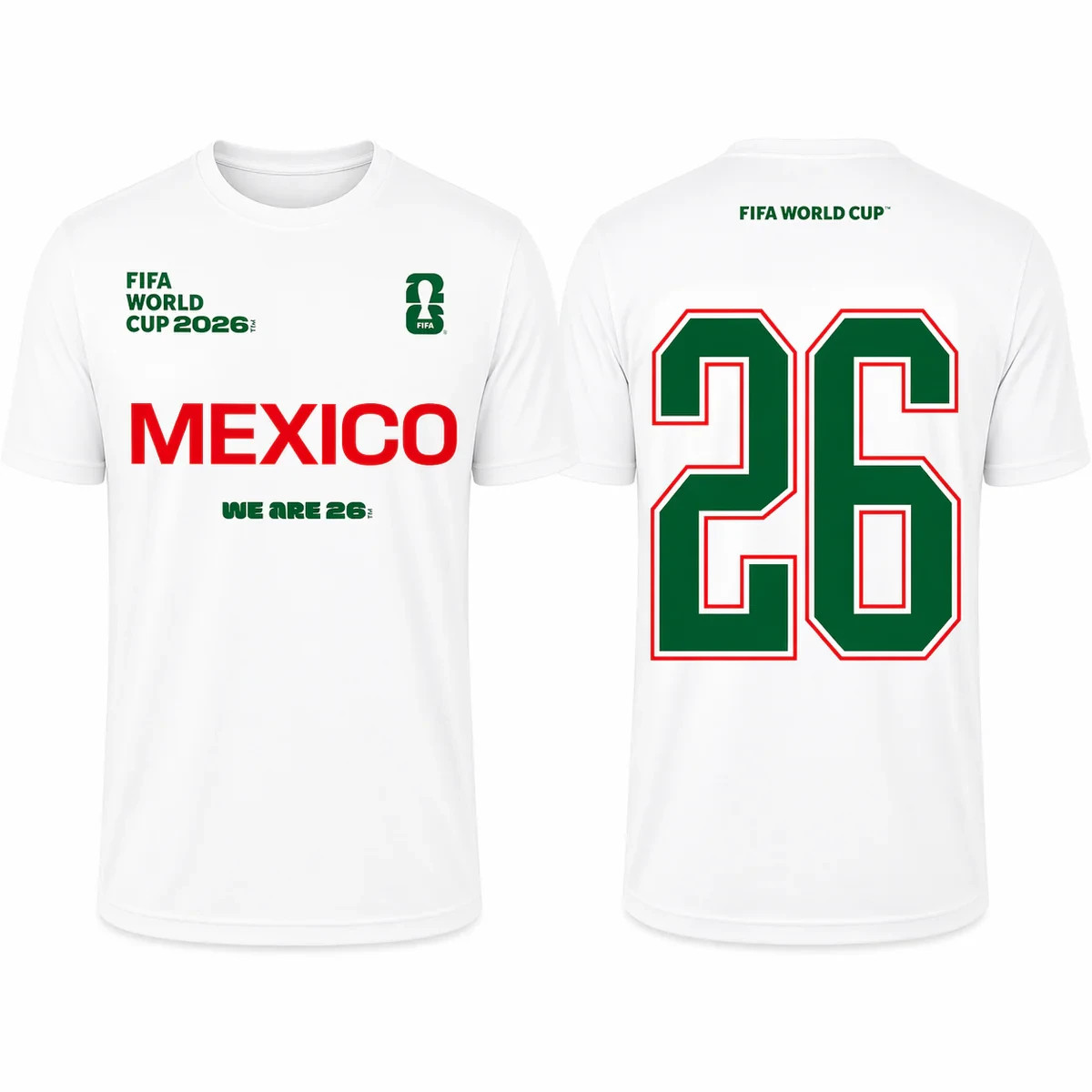 FIFA World Cup 2026 Mexico Shirt – Official “We Are 26” Team Mexico T-Shirt