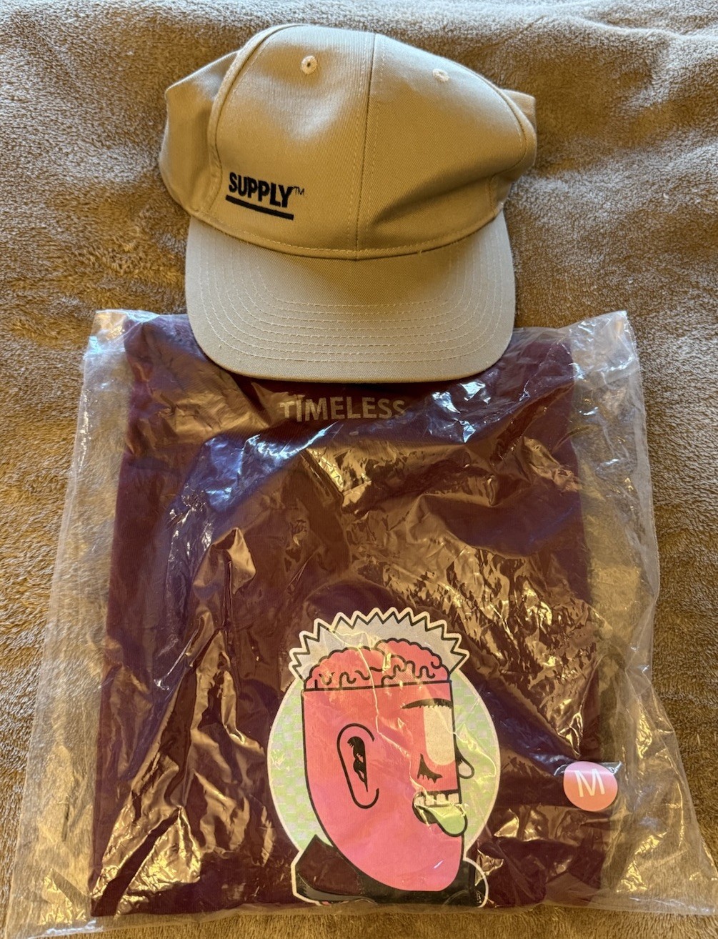 Timeless Shred For The Cure Collab Tee Size Medium + FREE Supply Adjustable Hat