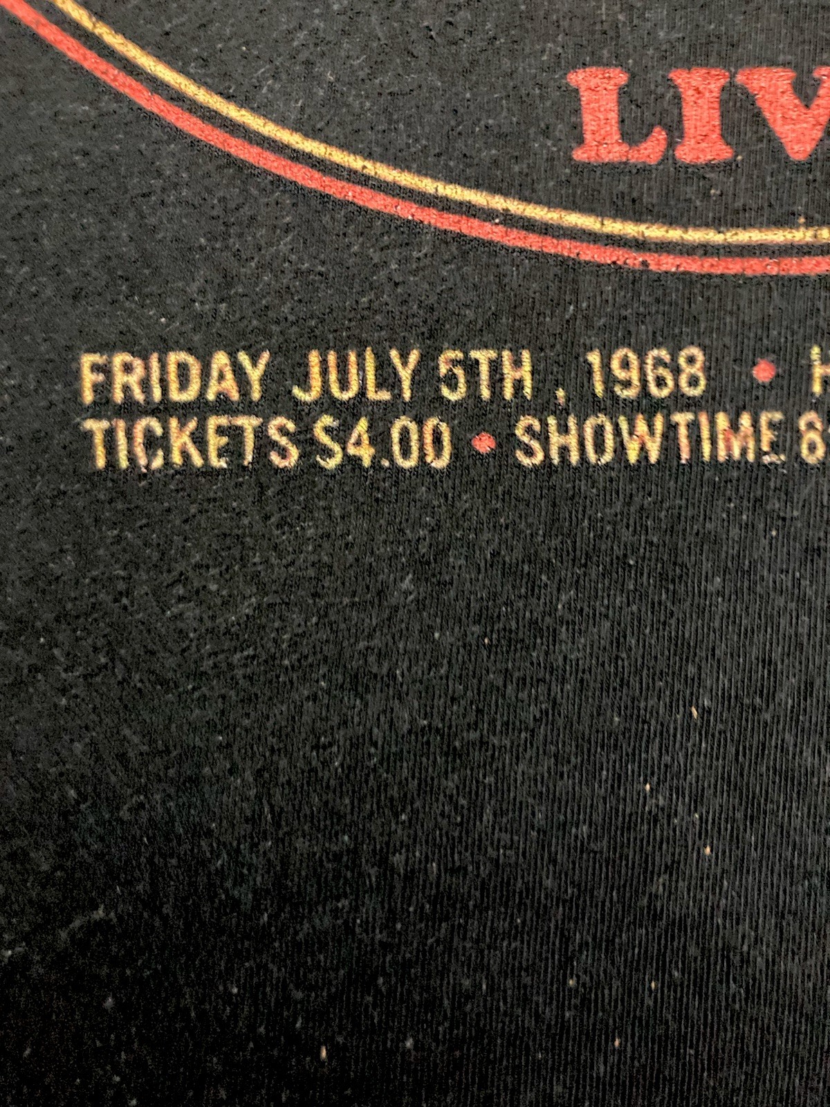 THE DOORS Live July 5, 1968 Hollywood Bowl Retro Adult MEDIUM T-Shirt Tee Cotton