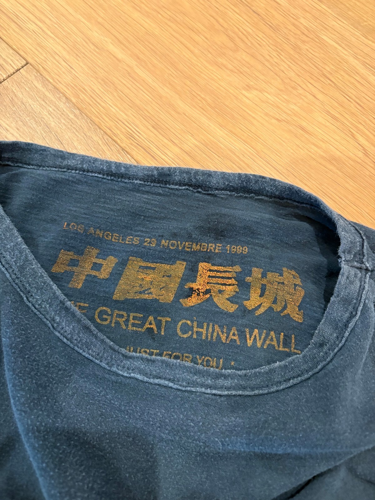 Vintage The Great China Wall Tattoo Long Sleeve RARE Large