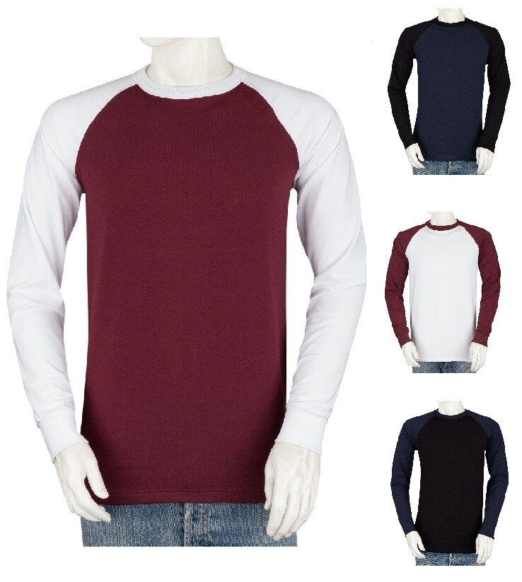 Styllion Big and Tall – Mens Raglan Baseball Shirts – Long Sleeve – RCLS