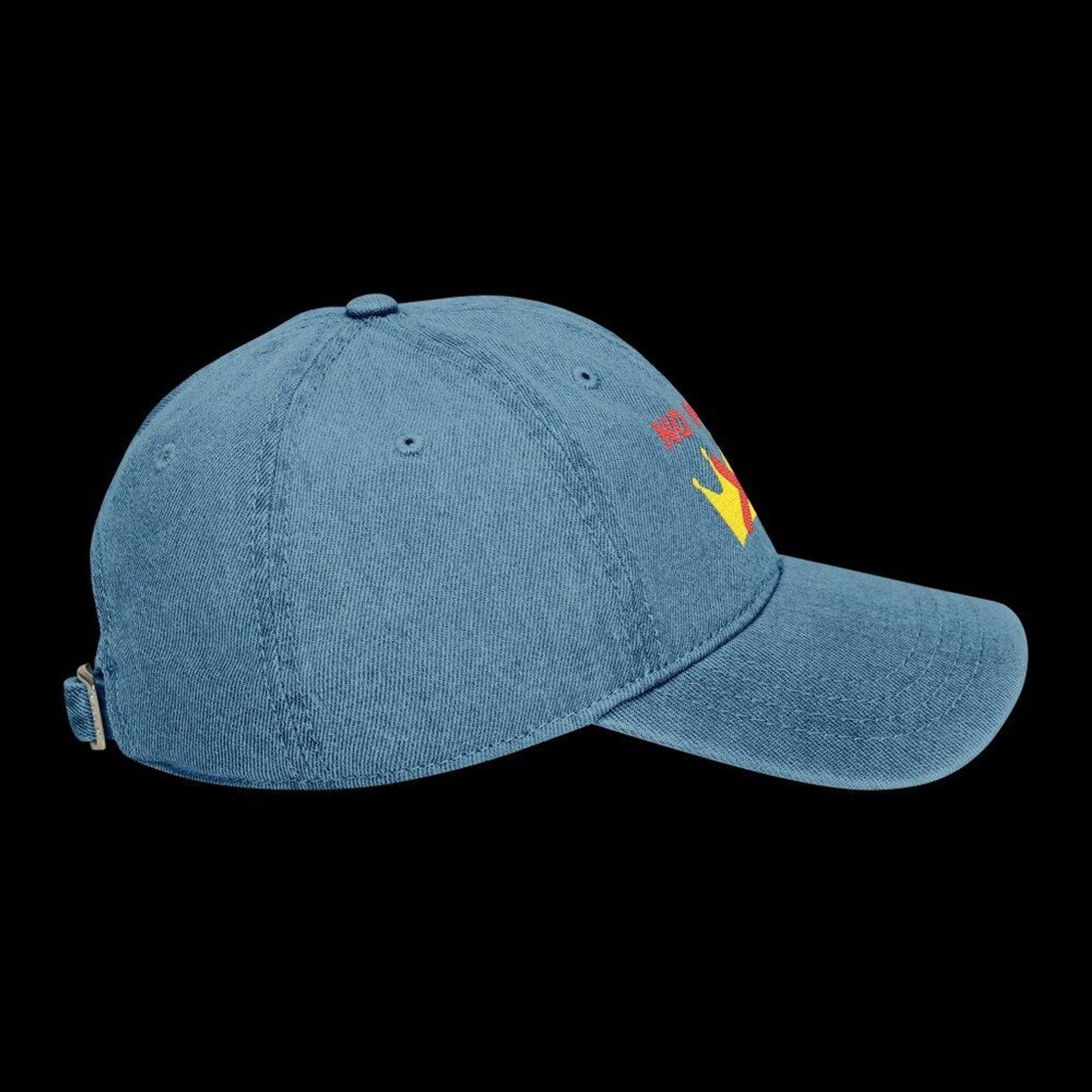 No King Denim Hat, Indivisible Ball Cap, Embroidered Hat, Political Headwear