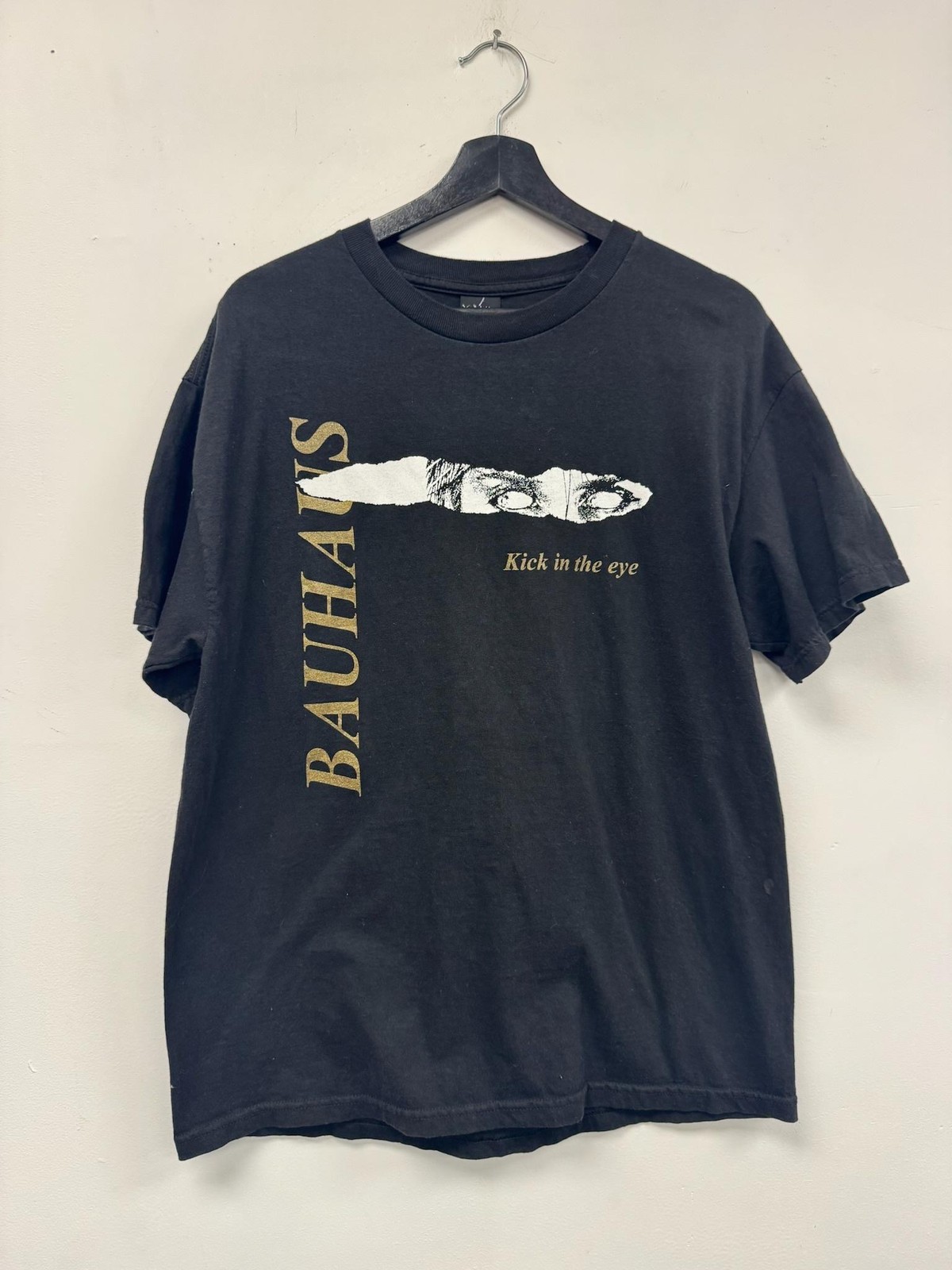 Vintage Bauhaus Shirt Medium Black Kick In The Eye Band Graphic Goth Music Y2K