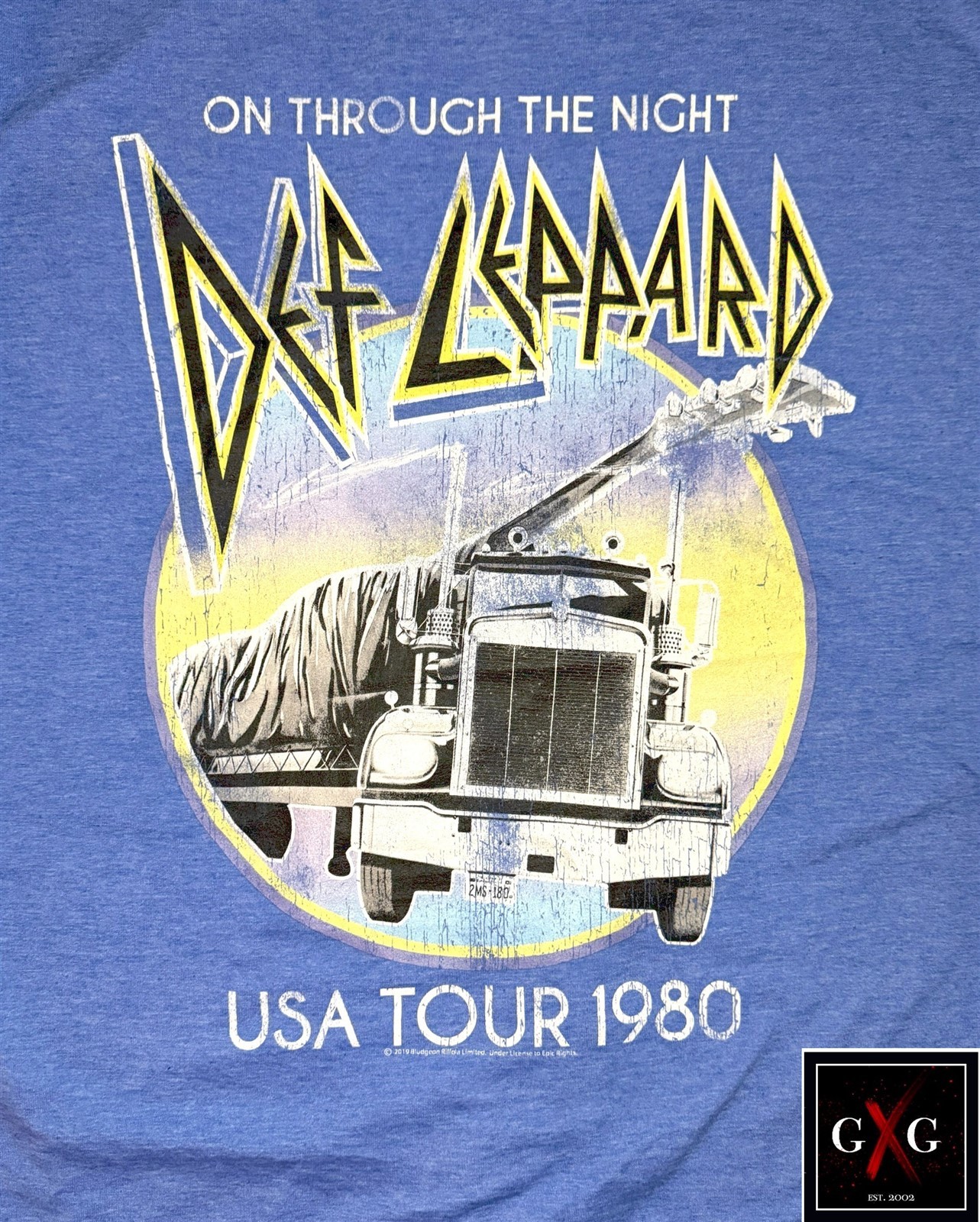 DEF LEPPARD cd cvr ON THROUGH THE NIGHT TOUR 1980 Official SHIRT XL New hysteria