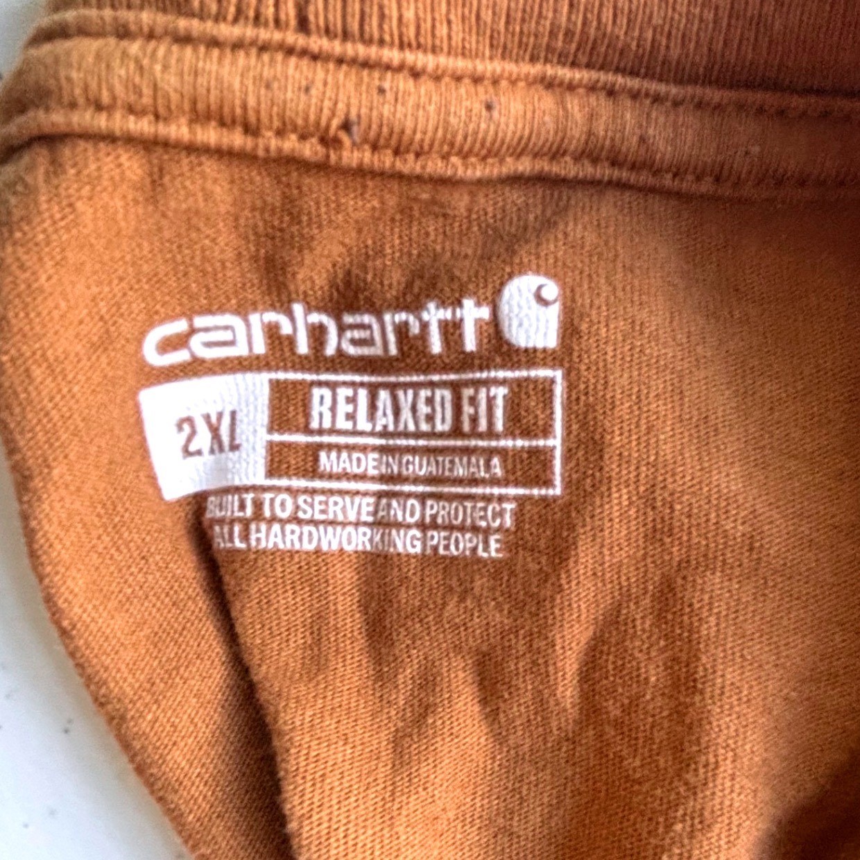 Carhartt Long Sleeve T-Shirt Bundle Mens 2XL Brown Camo Pocket Distressed 2pk