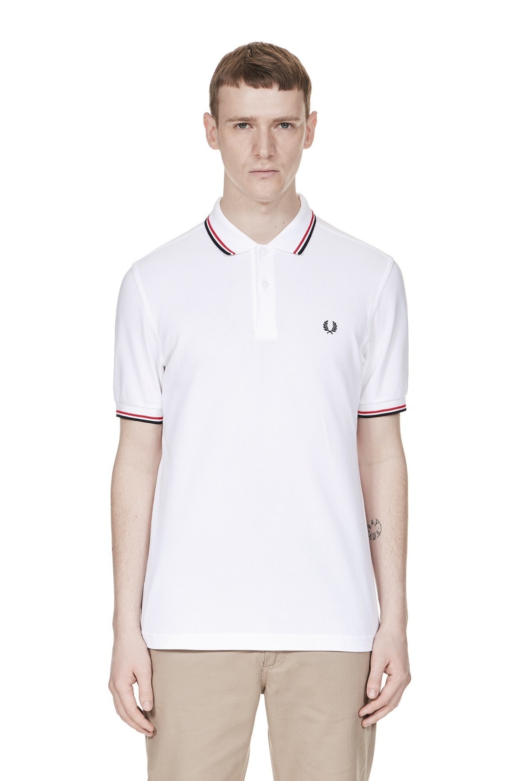 Fred Perry Polo Shirt Slim Fit Pique Twin tipped