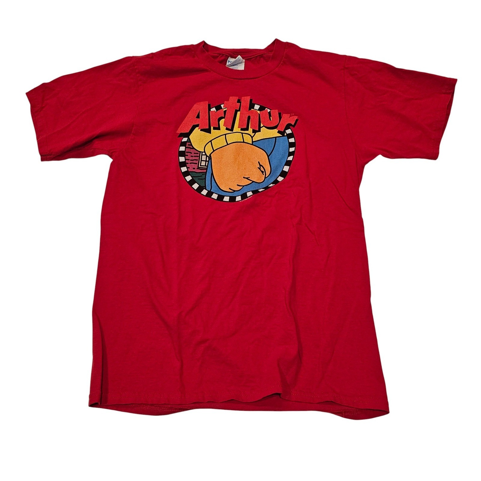 Arthur Angry Fist Graphic T-Shirt Men’s Small Red PBS Kids Retro