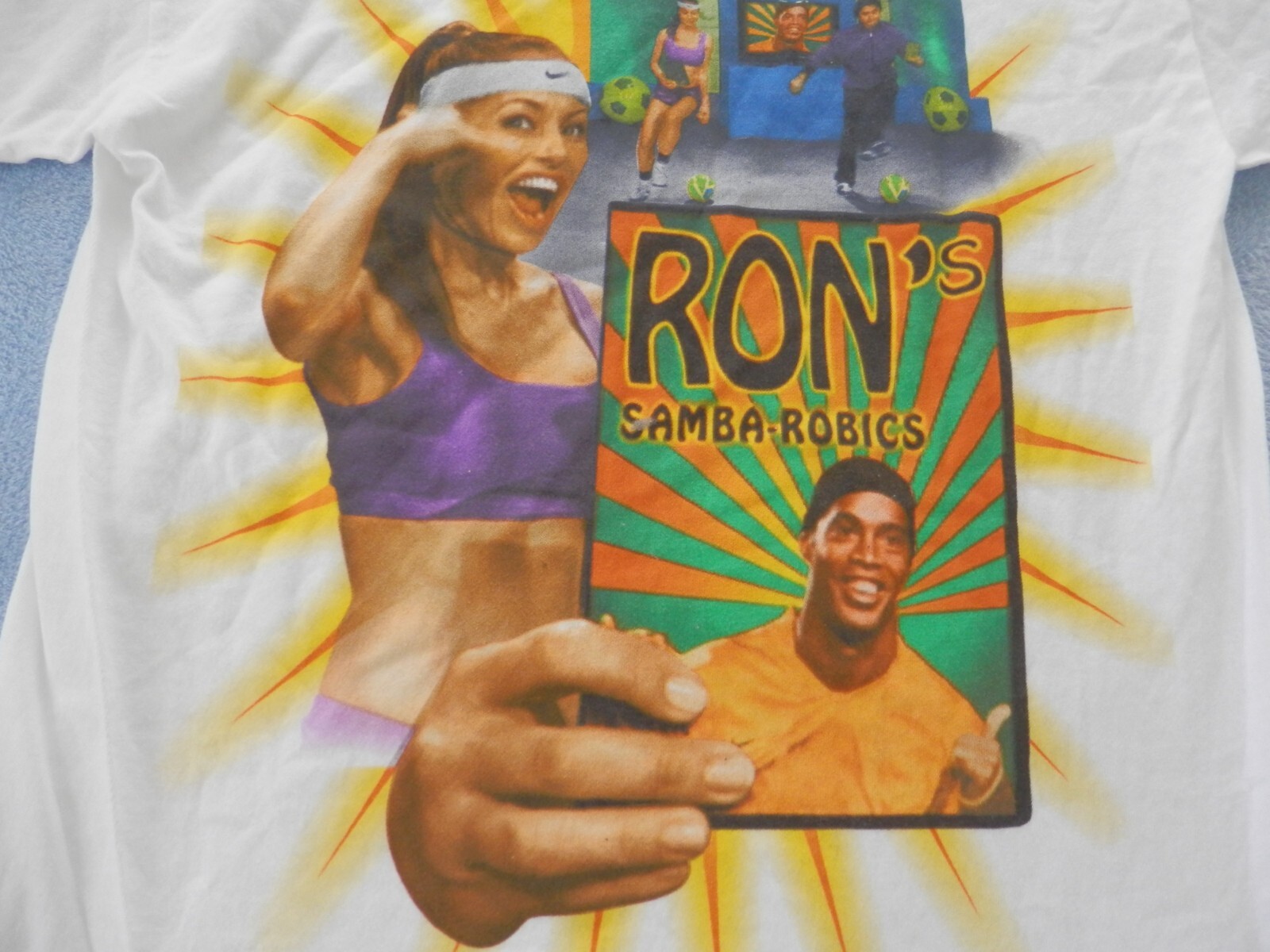 Nike VINTAGE WRITE THE FUTURE Brazil RONALDINHO Tee-jersey Shirt Top Men sz S nw