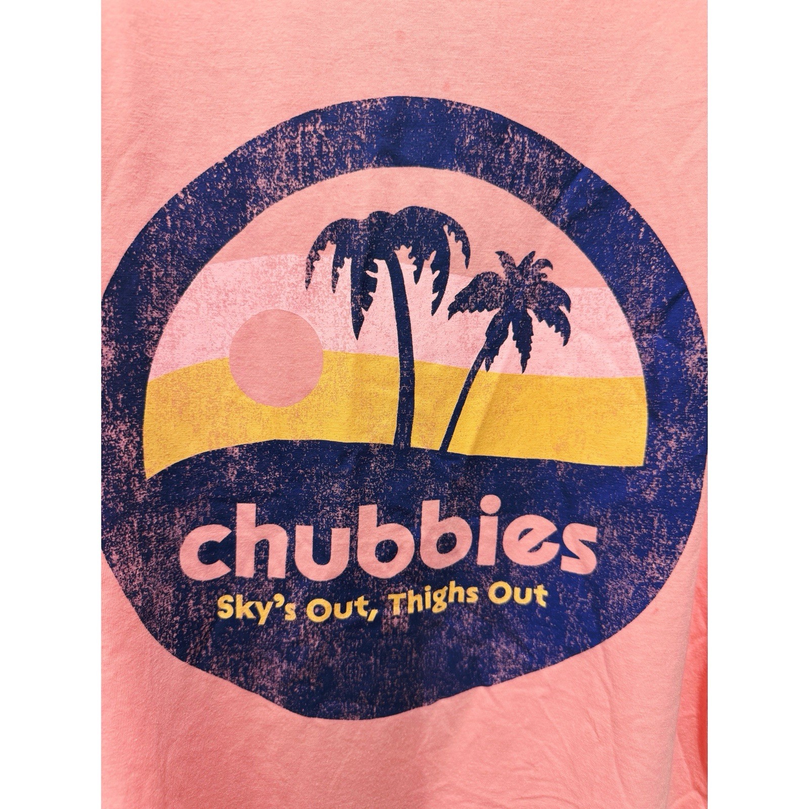 NWT Chubbies The Trop and Lock Tank Top Pink Coral Graphic, Size Small