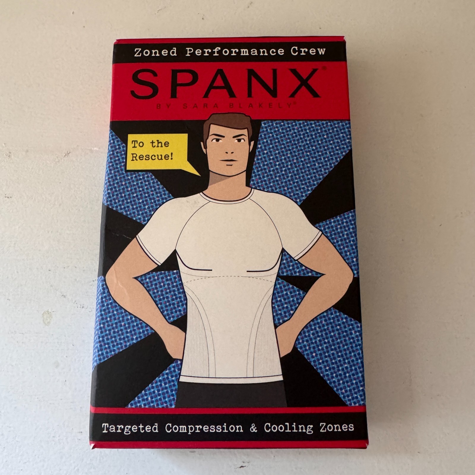 SPANX Men’s Zoned Performance Black Crew Neck Under Shirt size XL (46-48) NWOT