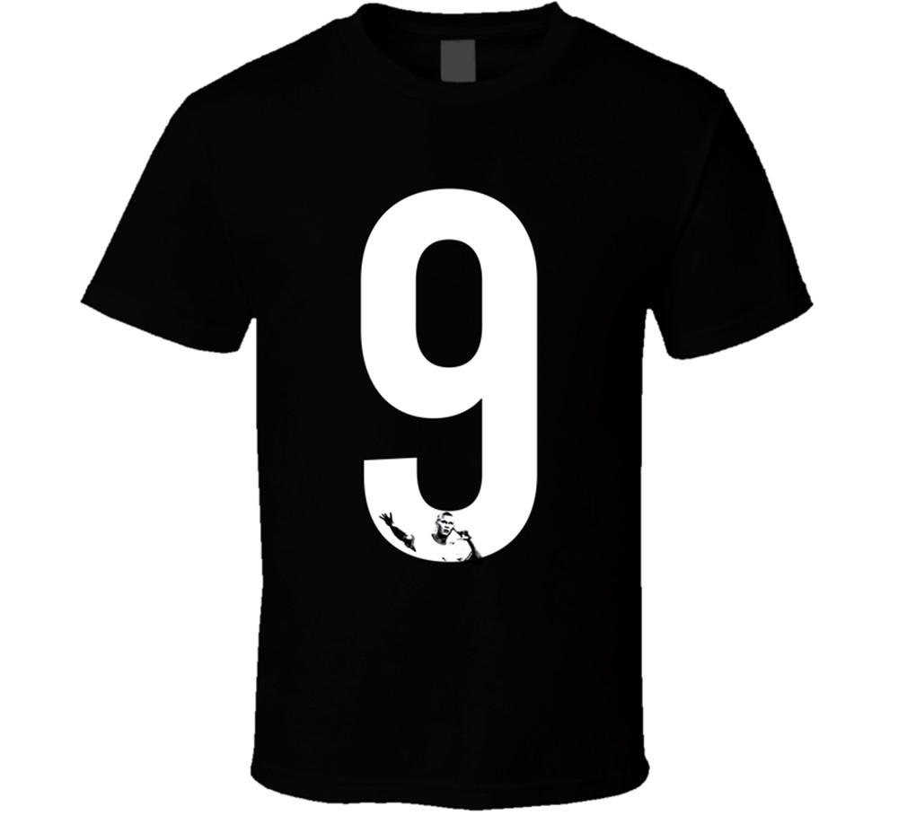 9 Football Haaland, Team Play League Game sport Fan T Shirt Tee Gift New