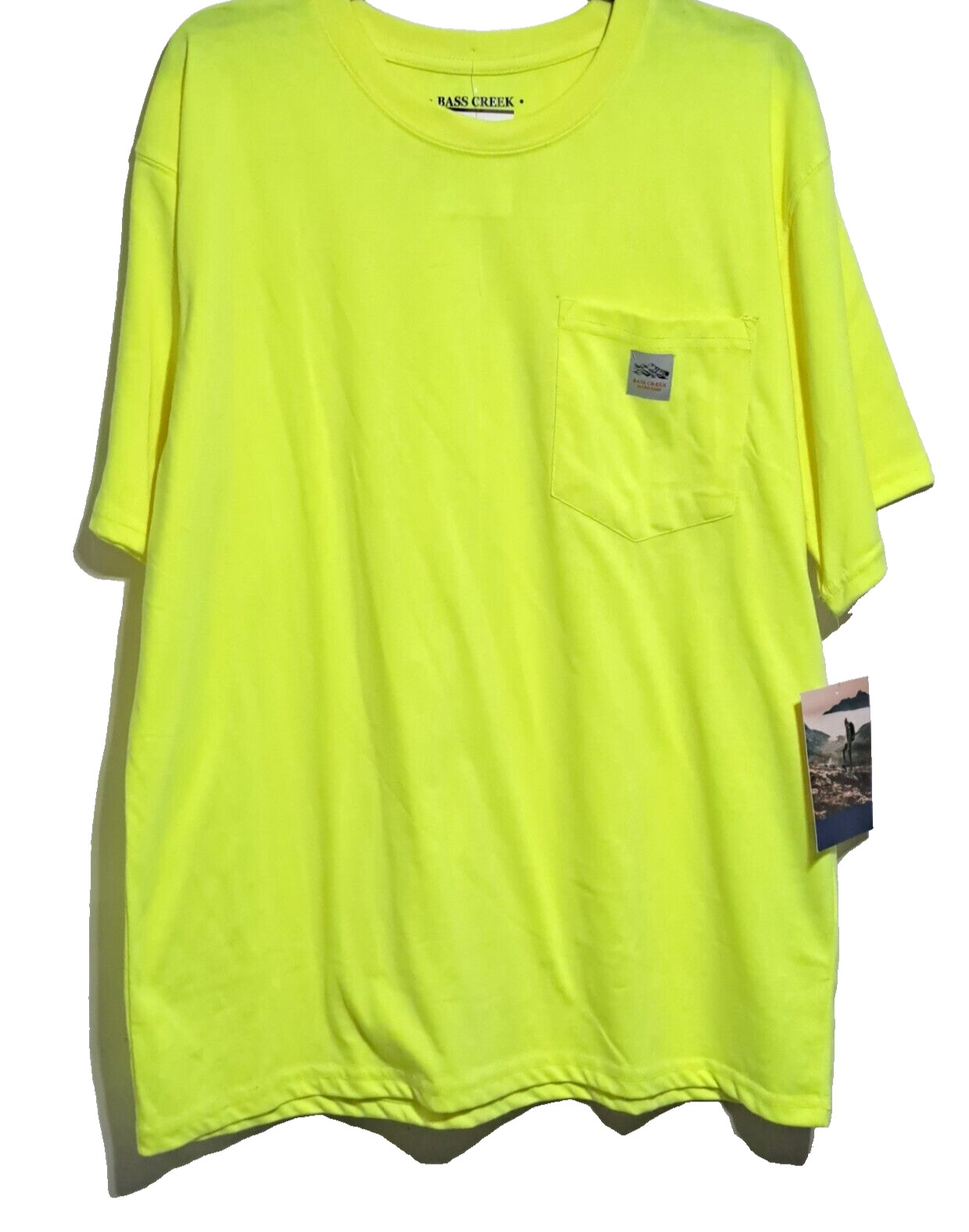 NWT Bass Creek Outfitters Mens Path Short Sleeve Crewneck T-Shirt Yellow SizeXL