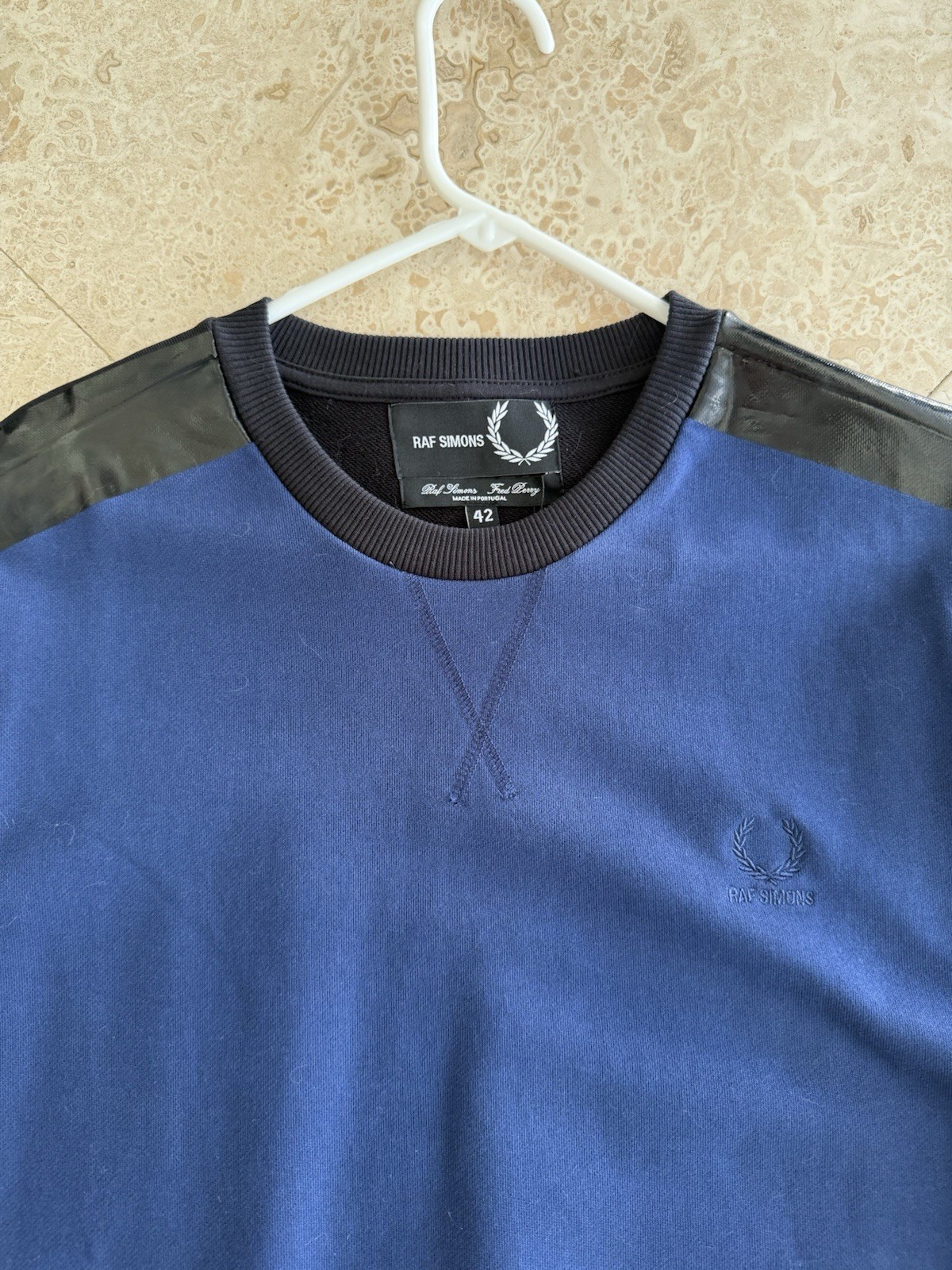 Fred Perry X Raf Simons Rare Collection London Long Sleeve Blue Men Size 42