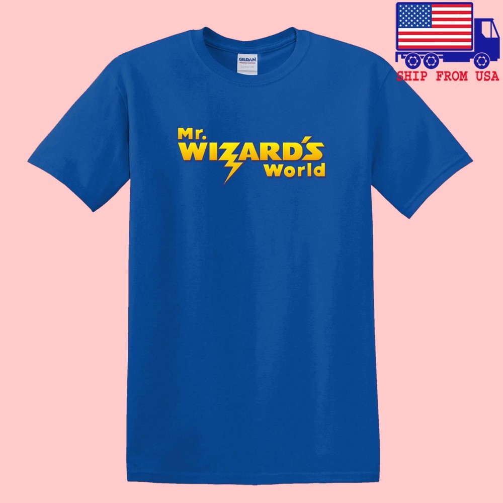 Mr. Wizard’s World 80’s TV Show Men’s Blue Size S-5XL