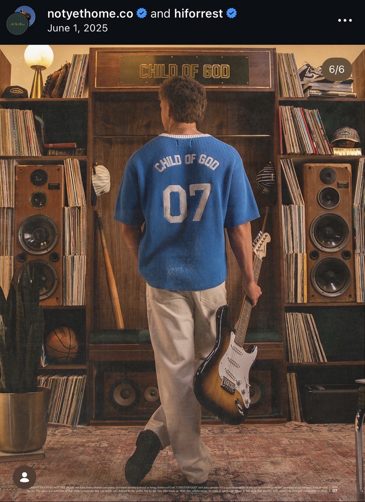 Forrest Frank X Not Yet Home Blue Knitted Jersey Christian Wear