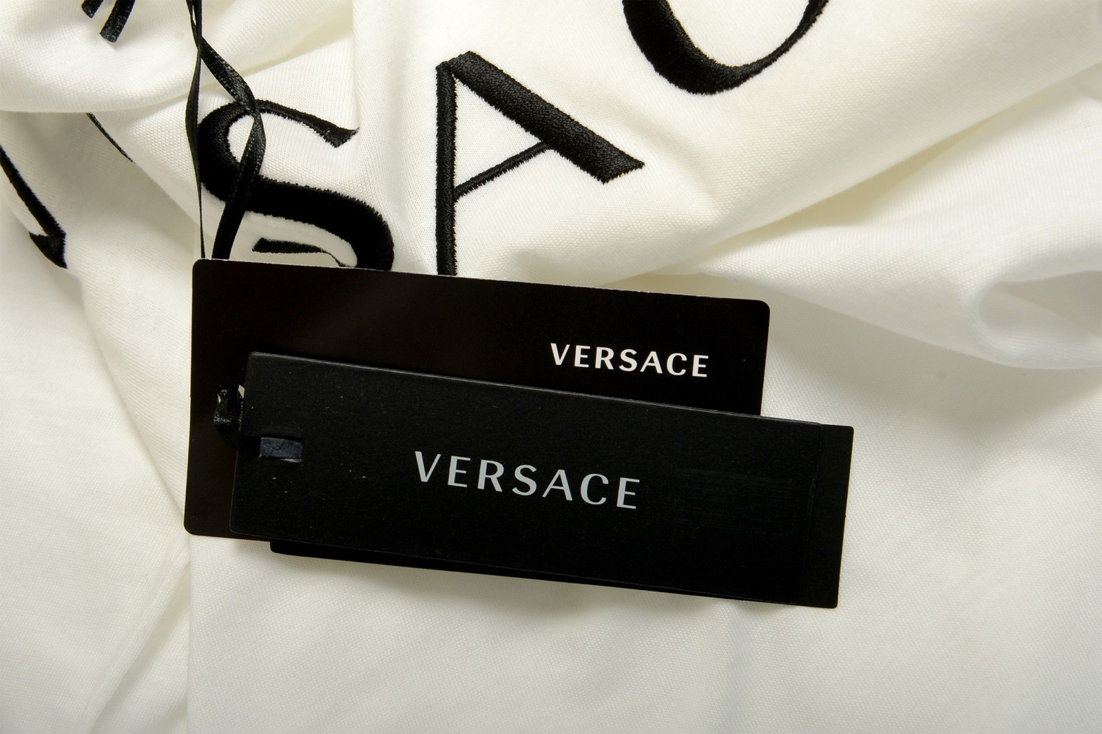Versace Men’s White Logo Embellished Crewneck Short Sleeve T-Shirt US 2XL IT 56
