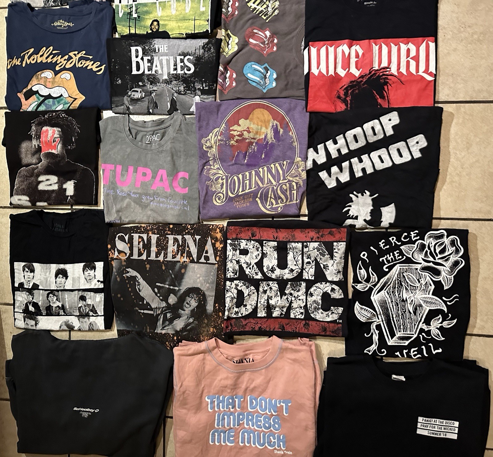 BAND TEE MENS MIX LOT 25pc VTG Y2K ROCK RAP Reprint Sweatshirt Resell WHOLESALE￼