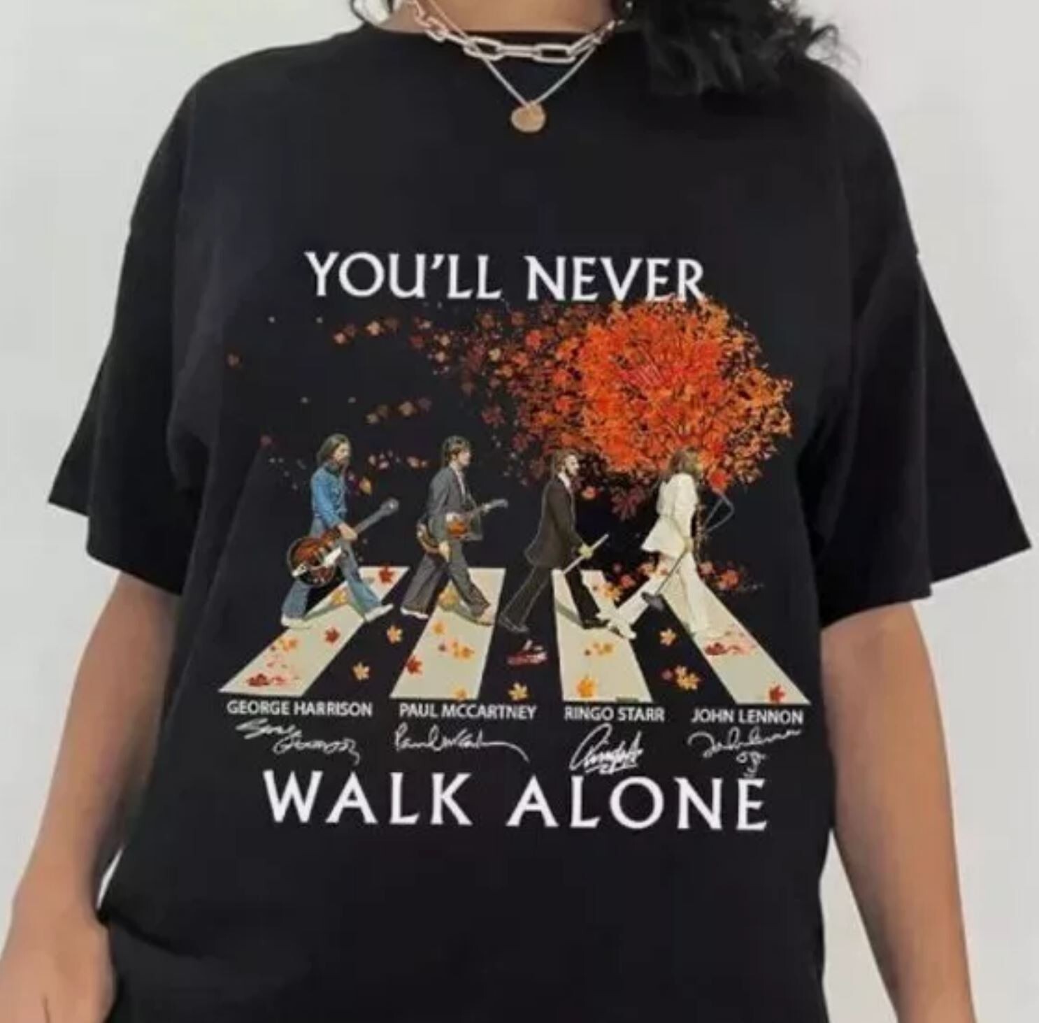 The Beatles Walking Across Abbey Road Shirts You’ll Never Walk Alone T-Shirt
