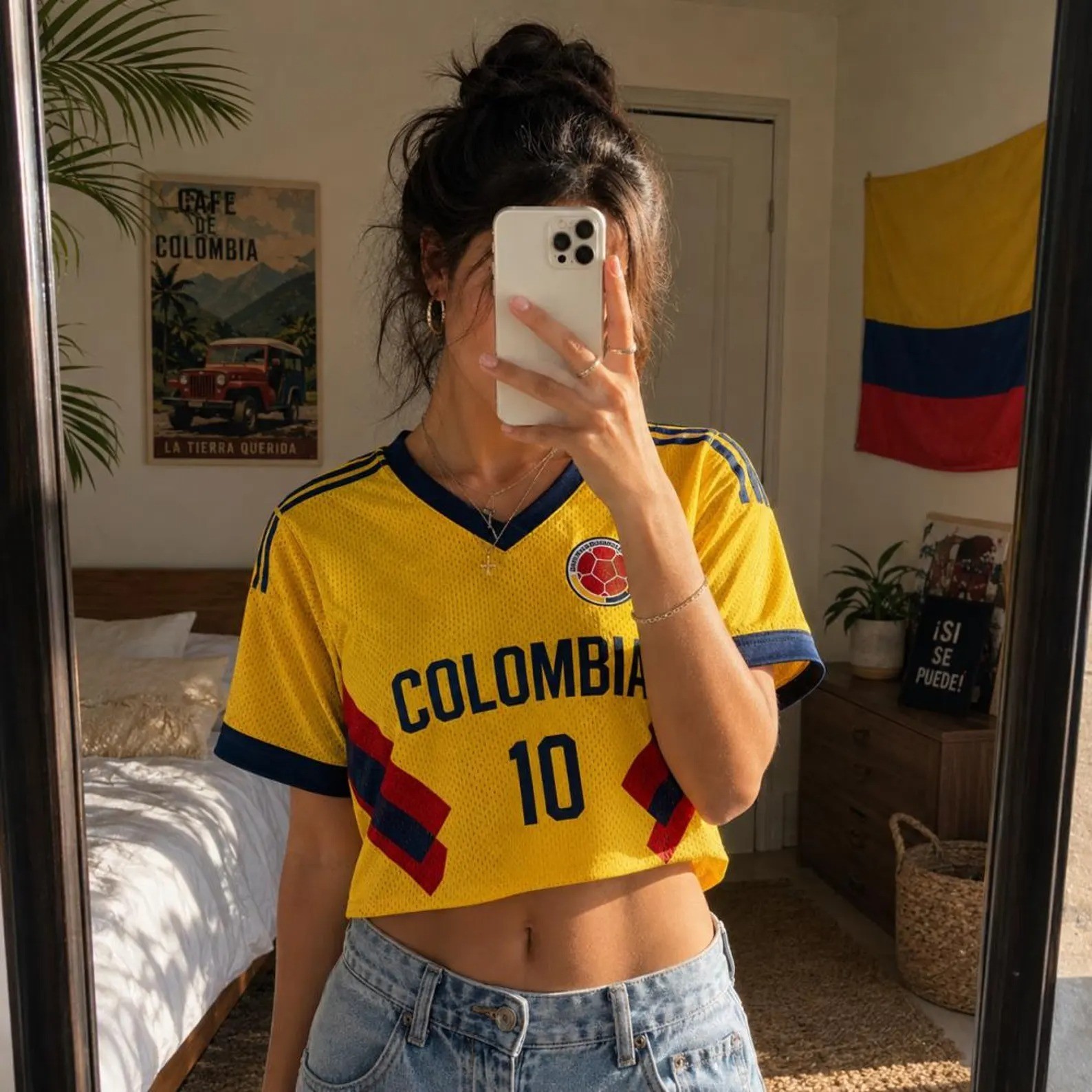 Personalized Colombia Soccer Jersey, Custom Name and Number, Custom Colombian