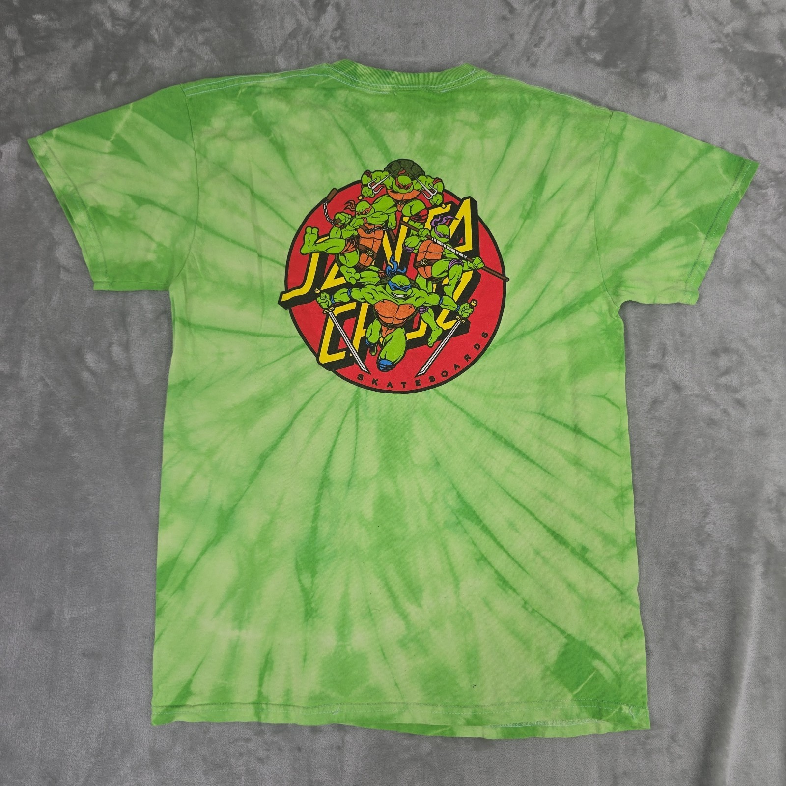 Santa Cruz Skateboards x Nickelodeon TMNT Mens Med Neon Green Tie Dye