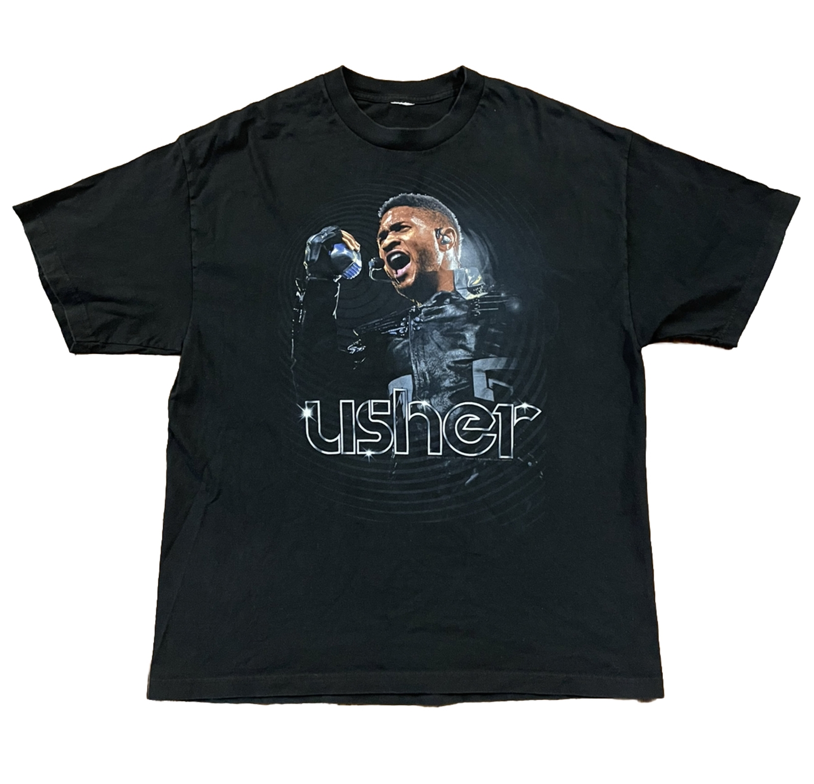 Usher 2011 T Shirt XL Hip Hop Rap Tour R&B Band Tour Grail Super Bowl Y2K