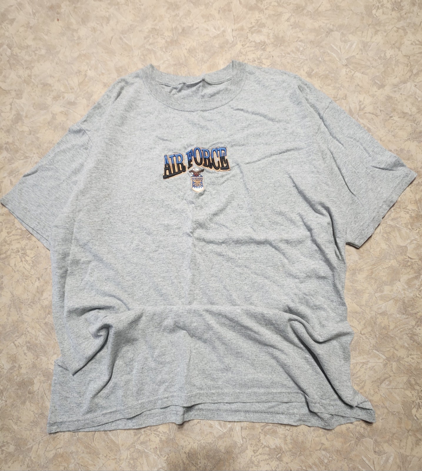 Embroirdered Air Force Grey Tshirt Size Unknown