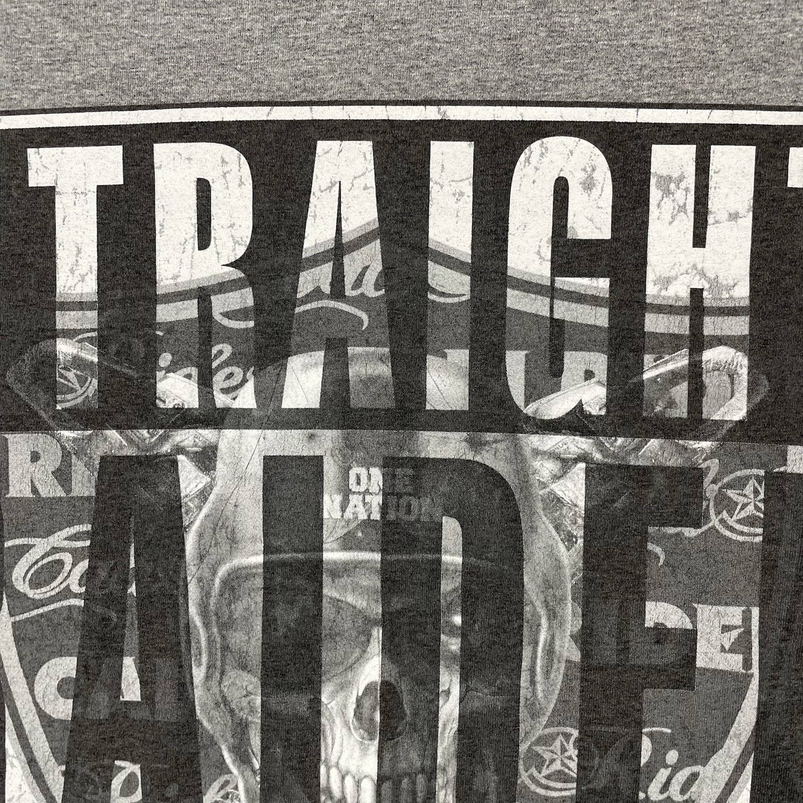 VTG Straight Outta Raider Nation T-shirt Mens XL Oakland Football Skull Street