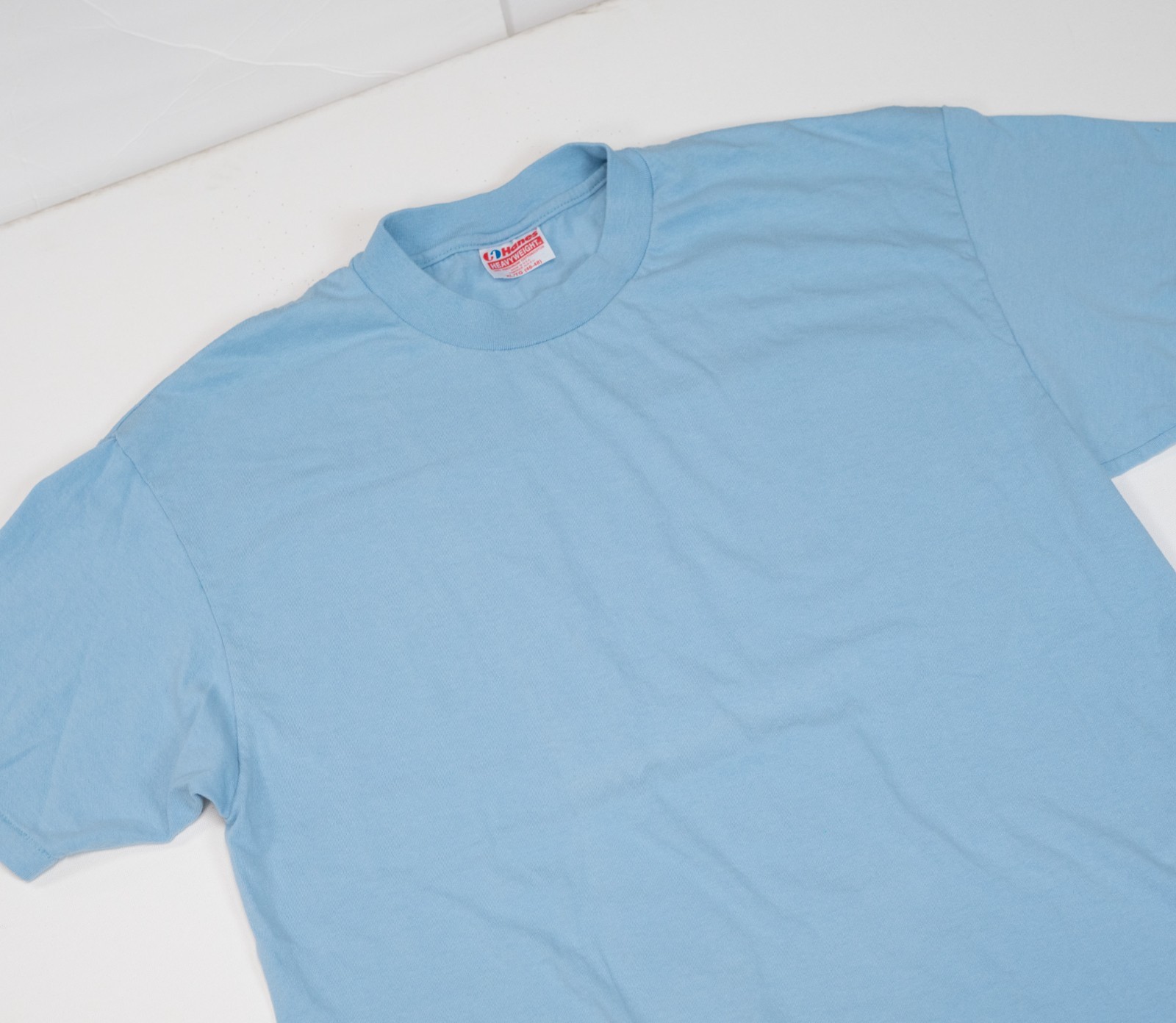 True VTG 80s 90s Made In USA Single Stitch Hanes T-Shirt Mens Size XL Blank Tee