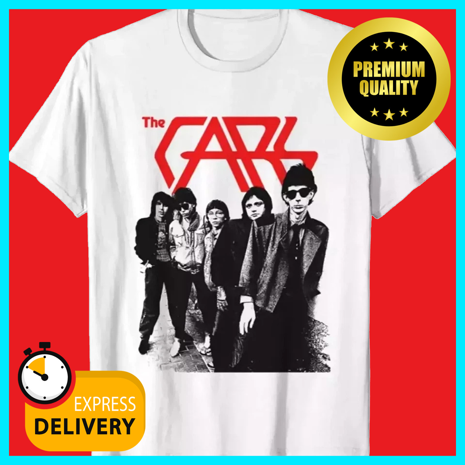 The Cars Band Rock Music T-Shirt Unisex Short Sleeve