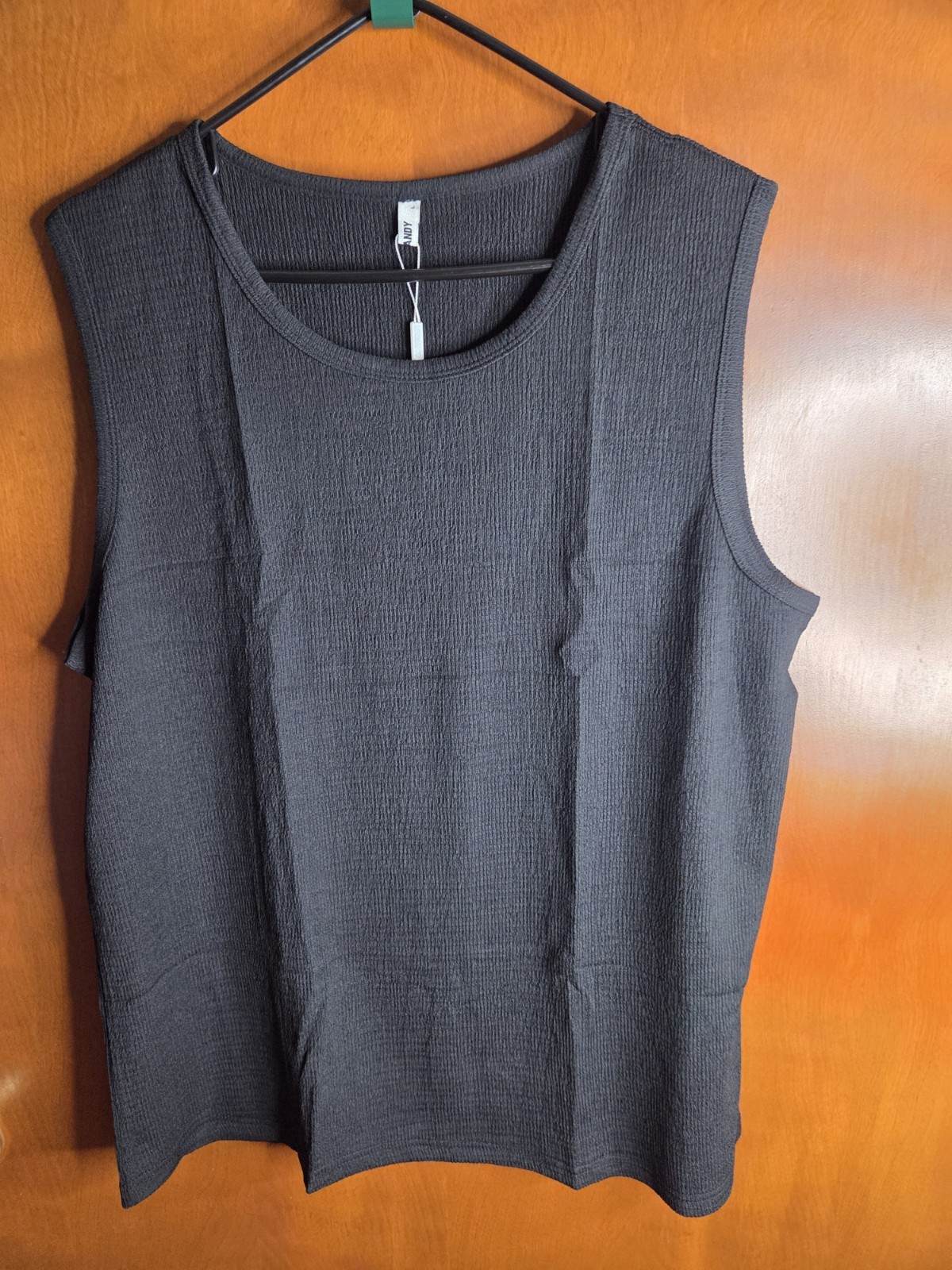 Coofandy Set Of 2 Sleeveless Shirts Undershirt Size Large Black & Tan Ribbed NWT