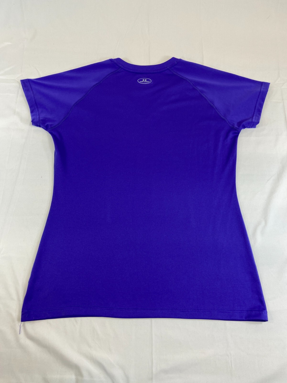 Womens Under Armour Semi Fitted T Shirt Athletic Sports Purple Medium Outdoor