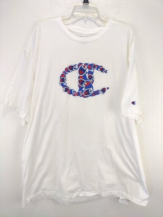Champion Men’s T-Shirt 3XLT Tall White Logo