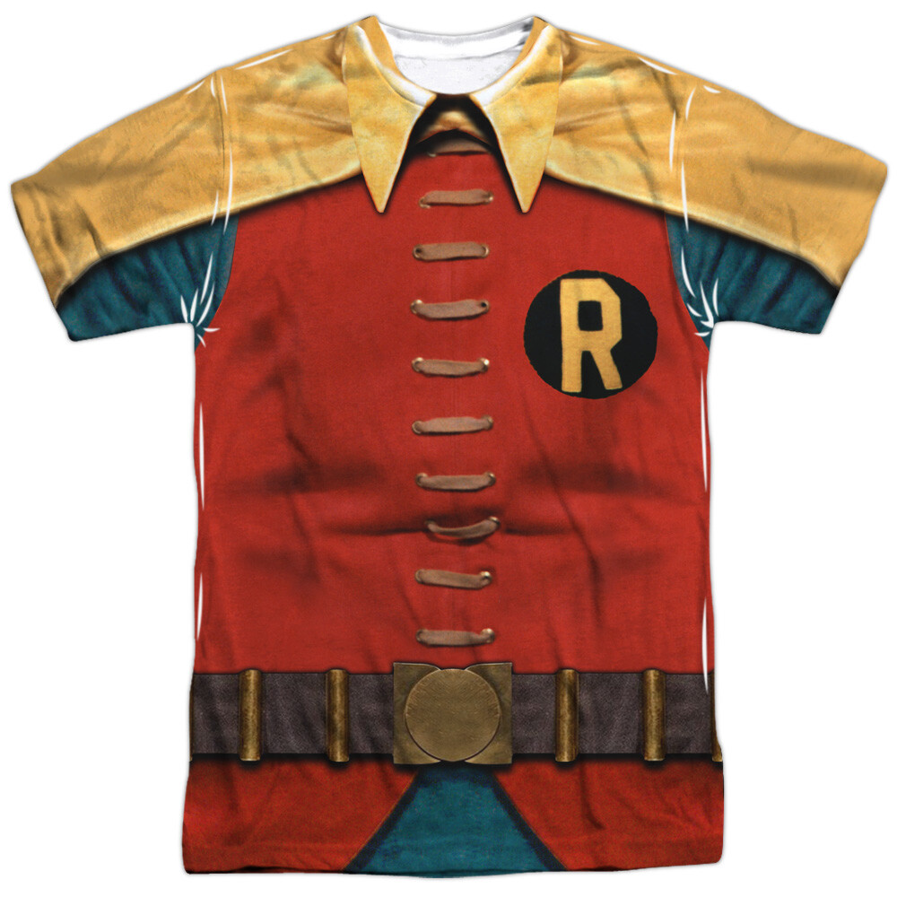 Batman Classic TV Robin Costume Unisex Adult Halloween Costume T Shirt, S-3XL