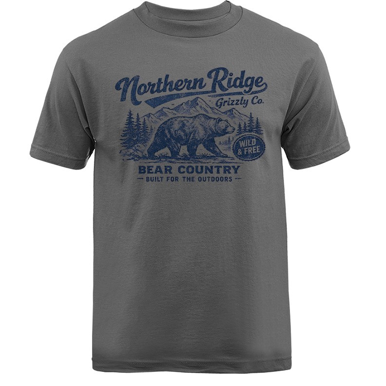 Northern Ridge Grizzly Bear Vintage Outdoor Wildlife Nature T-shirt