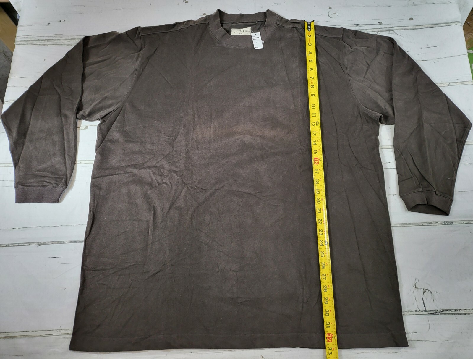Vintage Deadstock Axis Mens 3XB Combed Cotton Long Sleeve Mock T Shirt NWT $60
