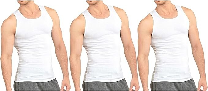 3 pieces Knocker Men’s Wife Beater Ribbed Undershirt A-Shirts Tank Top S-3XL