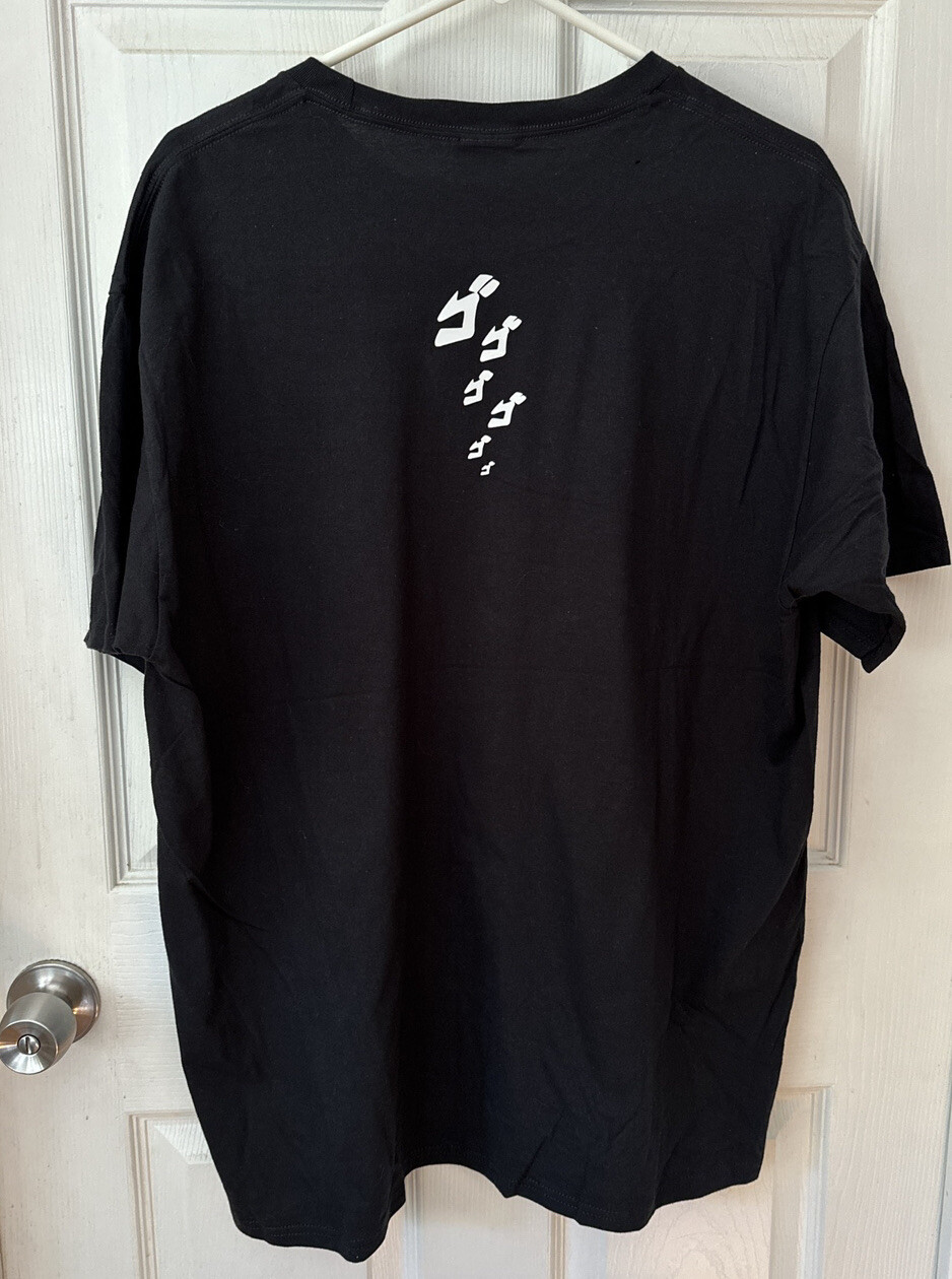 New T Shirt Jojo’s Bizarre Adventure Anime Custom Logo front + back BLACK XL men